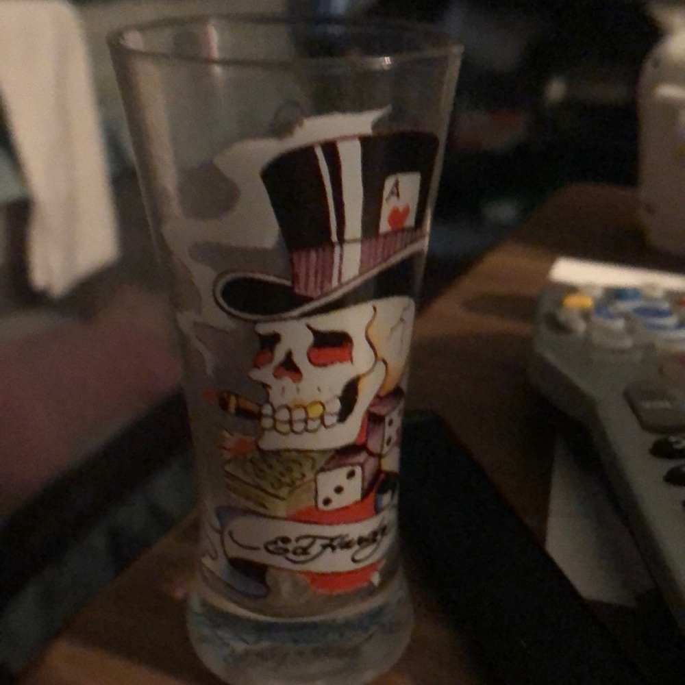ED Hardy shot glass